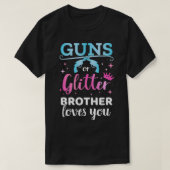 Gender reveal s or glitter brother matching baby p t-shirt (Design voorkant)