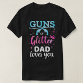 Gender reveal s or glitter dad matching baby party t-shirt (Design voorkant)