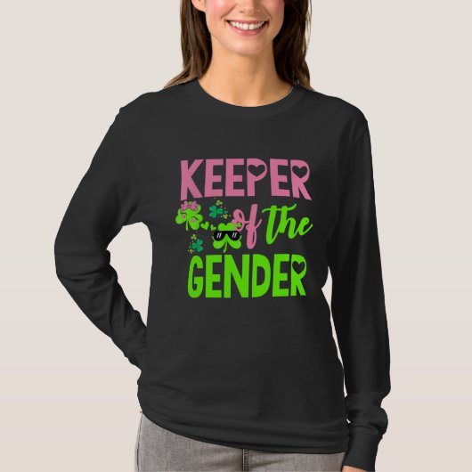 Gender Reveal St Patricks Day Funny Keeper of the T-shirt (Voorkant)