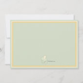 Gender Reveal Stork Invitation Kaart (Achterkant)