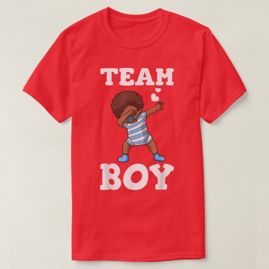 Gender Reveal Team Boy Dabbing T-shirt (Design voorkant)