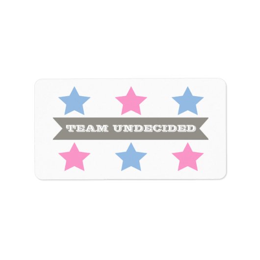 GENDER REVEAL TEAM ONBESLIST LABEL (Voorkant)