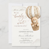 Gender Reveal Teddy Bear Baby shower Kaart (Voorkant)