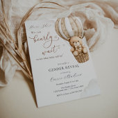 Gender Reveal Teddy Bear Baby shower Kaart