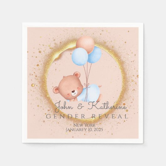 GENDER REVEAL TEDDY BEAR SERVET (Voorkant)