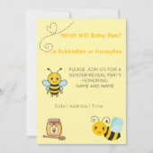 Gender Reveal Theme Bee Save The Date (Voorkant)