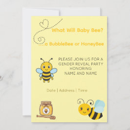 Gender Reveal Theme Bee Save The Date