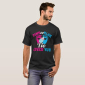 Gender Reveal Tio Uncle  Uncle Party Shower T-shirt (Voorkant volledig)