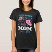 Gender reveal touchdowns or tutus mom matching bab t-shirt (Voorkant)