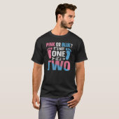 Gender Reveal Twins Quote for a Gender Reveal Mom T-shirt (Voorkant volledig)