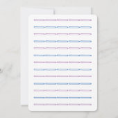 Gender Reveal Unicorn Baby shower Invitation Kaart (Achterkant)