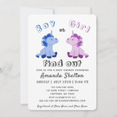 Gender Reveal Unicorn Baby shower Invitation Kaart (Voorkant)