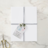 Gender Reveal Winter Baby shower Favor Bedankt Cadeaulabel (Met Touw)