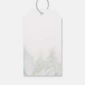 Gender Reveal Winter Baby shower Favor Bedankt Cadeaulabel (Achterkant)