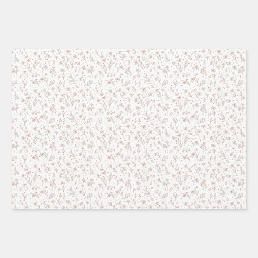 Gender Reveal Wrapping Paper - Boho Floral (Voorkant 3)