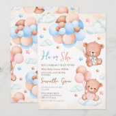 Gender Revel Beer Baby shower Kaart (Voorkant / Achterkant)