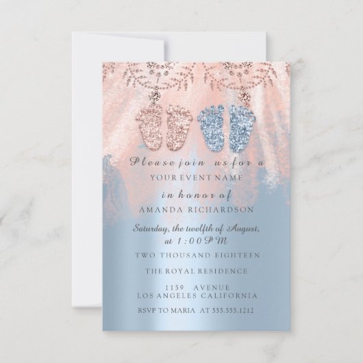 Gender Revival Feet Silver Girl Boy Royal Twins 1 Kaart (Voorkant)