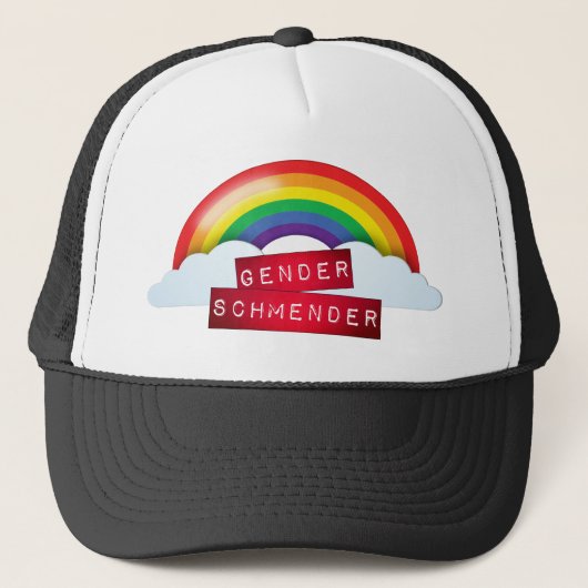 "Gender Schmender" rode, gegaufreerde labelmaker t Trucker Pet (Voorkant)