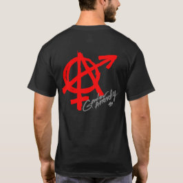 Genderanarchie (achterafdruk) - Rood letterlijk T-shirt