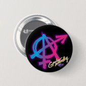 Genderanarchie - Bi-kleuren - Pride-Button Ronde Button 5,7 Cm (Voorkant /achterkant)