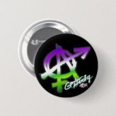 Genderanarchie - Genderqueer kleuren - Pride Butto Ronde Button 5,7 Cm (Voorkant /achterkant)