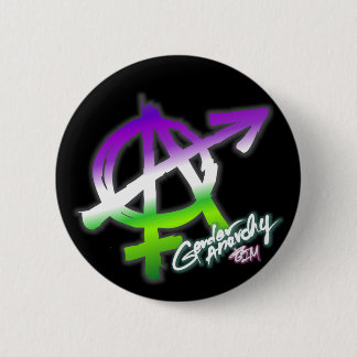 Genderanarchie - Genderqueer kleuren - Pride Butto Ronde Button 5,7 Cm