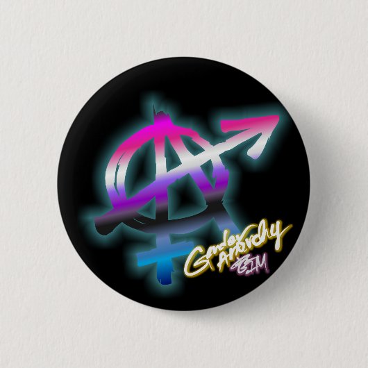 Genderanarchie - Gendervloeistofkleuren - Pride Bu Ronde Button 5,7 Cm (Voorkant)