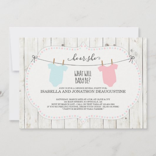 Gendereducatie | Rustische kleding Kaart (Voorkant)