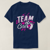 Gendereducatie team meisje Baby shower T-shirt (Design voorkant)
