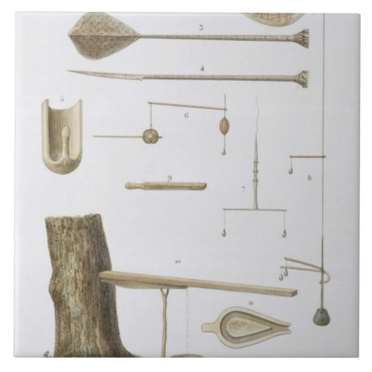 Gendereilanden: pangas, vishaken en andere tegeltje (Voorkant)