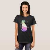 Genderfae Cat Flag Nonbinary Transgender LGBT Blac T-shirt (Voorkant volledig)