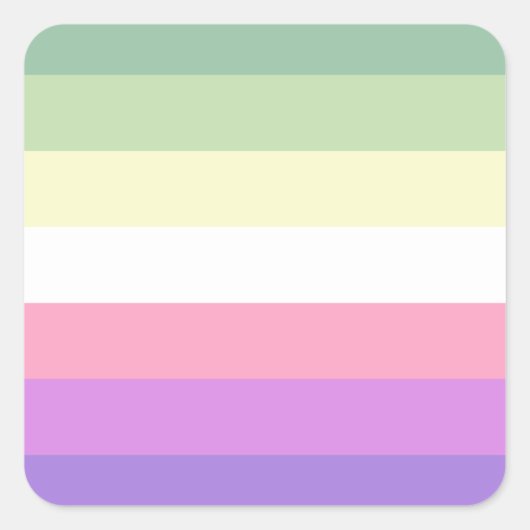 Genderfae Pride Flag   Vierkante Sticker (Voorkant)