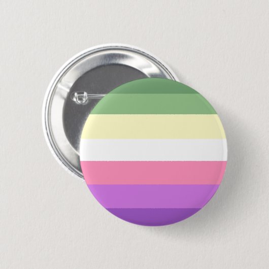 Genderfae pride ronde button 5,7 cm (Voorkant /achterkant)