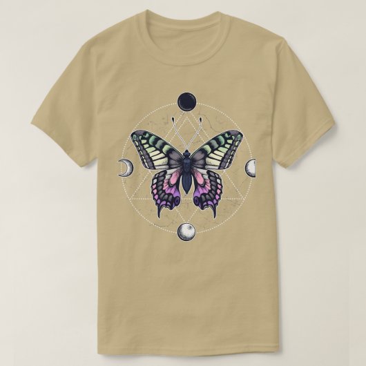 Genderfae Vlinder LGBT Pride Vlag T-shirt (Design voorkant)