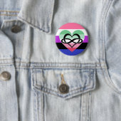 Genderfluid Abroseksueel Polyam Pride Button (In situ)