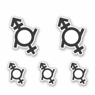 Genderfluid Androgeen Vrouwelijk Geslachts Symbool Sticker