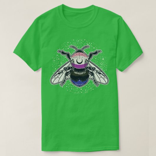 Genderfluid Bee Trots LGBT Pride Vlag T-shirt (Design voorkant)