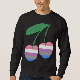 Genderfluid Cherry LGBTQ Pride Vlag Cottagecore Ka Trui