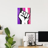 GENDERFLUID FIST POSTER (Thuiskantoor)