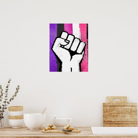 GENDERFLUID FIST POSTER (Keuken)