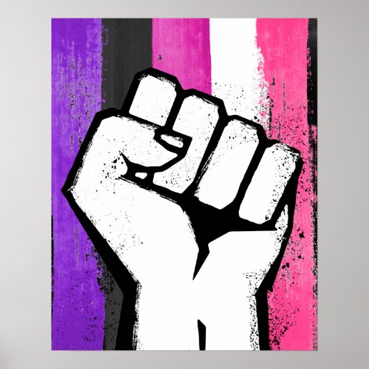 GENDERFLUID FIST POSTER (Voorkant)