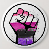 GENDERFLUID FIST RONDE BUTTON 6,0 CM (Voorkant)