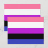 Genderfluid Flag Briefkaart (Voorkant / Achterkant)
