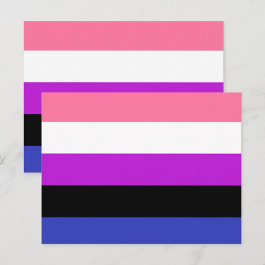 Genderfluid Flag Briefkaart (Voorkant / Achterkant)