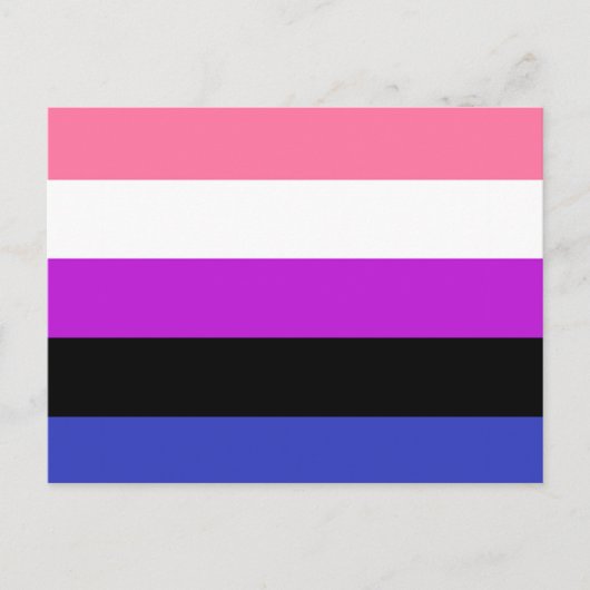 Genderfluid Flag Briefkaart (Voorkant)