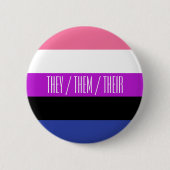 Genderfluid Flag Pronoun Button (Voorkant)