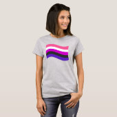 GENDERFLUID FLAG WAVING T-Shirt (Voorkant volledig)