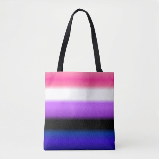 Genderfluid Gradient Pride Vlag: Horizontaal Tote Bag (Voorkant)
