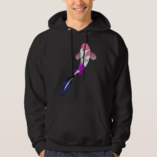 Genderfluid Koi Fish Hoodie (Voorkant)