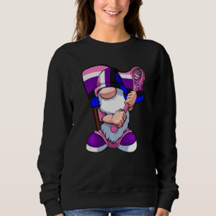 Genderfluid Lacrosse Player LGBT Q Gnome Pride FLA Trui